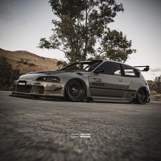 KIT CARROSSERIE LARGE HONDA CIVIC EG HATCH PAR MOZY