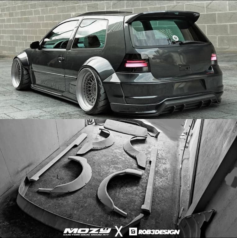 MOZY - ROB3RTDESIGN – KIT DE CARROSSERIE LARGE VOLKSWAGEN GOLF MK4