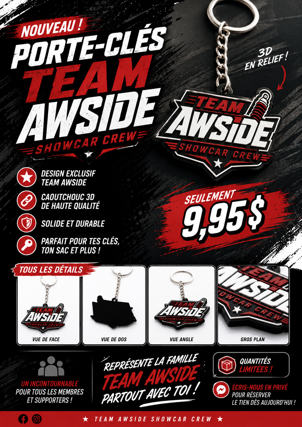 Porte-clé TEAM AWSIDE SHOWCAR CREW